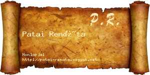 Patai Renáta névjegykártya